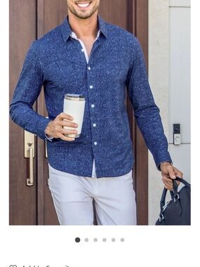Buttercloth icy cotton slim fit button down shirt NWOT